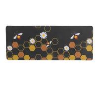 QUMIIRITY Large Desk Mat Mouse Pads for Desk 31.5x11.8 Inch Anti-Skid Practical Rubber Cloth Material Fashion Appearance Chic Pattern Design Office Use for Computer Users