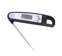 QUMIIRITY Luminous Foldable Food Thermometer Accurate Digital Bbq Probe for Cooking Meat and Poultry Easy to Use with Instant Read Function for Kitchen and Outdoor Grilling Black