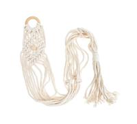 QUMIIRITY Macrame Ukulele Hanger Handwoven Wall Instrument Mesh Holder Decorative Guitar Storage Basket Indoor Hanging Organizer for Ukulele and Guitars