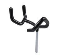 QUMIIRITY Microphone Boom Pole Support Holder Black Mic Stand with Floor Base Adjustable Cantilever Arm for Studio Recording and Live Performance