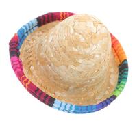 QUMIIRITY Mini Hat for Wine Bottle Decor, Cute Tiny Doll Hat Craft Accessory, Mini Mexican Style Cap for Dollhouse