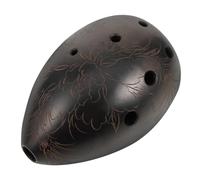 QUMIIRITY Mini Instruments Cucurbit Flutes Pottery Xun for Boys and Girls Beginners Black Shape