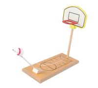 QUMIIRITY Mini Wooden Basketball Shooting Game Tabletop Fun for Interactive Finger Basketball Set Parent Activity Enhances Hand Eye Coordination and Creativity Design for Ages