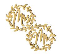QUMIIRITY Mr Mrs Wooden Chair Signs Elegant Bride Groom Wedding Decorations for Ceremony Reception Chic Wedding Decor with Pink Ribbon for Engagement Parties Banquets
