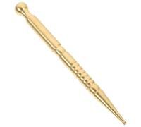 QUMIIRITY Multi-Function Body Massager Multi-Function Acupuncture Pen Daily Use Massage Tool Brass Acupressure Pen Yellow Relief Massage Acupuncture Points Wellness