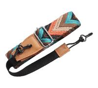 QUMIIRITY No Drill Adjustable Ukulele Strap with Double J Hooks Jacquard Woven Shoulder Belt for 21-26 Inch Ukuleles Suitable for Soprano Concert and Tenor Models