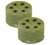 QUMIIRITY Organic Hay Chew Toys Molar Grinding Playthings to Remove Dirt between Teeth and Support Healthy Diet - 2Pcs Small Animal Chewing Toys for Playing and Dental Care