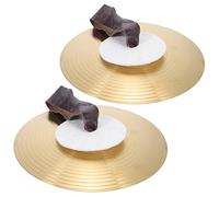 QUMIIRITY Performance Small Cymbals Hand Musical Instrument Alloy Boys and Girls Belly Dancing Portable Cymbals for School Orchestra