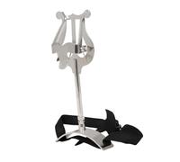 QUMIIRITY Portable Euphonium Music Stand Silver Foldable Sheet Music Rack Holder for Performance and Practice for Brass Instruments