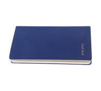QUMIIRITY Portable Household Budget Planner Notebook PU Blue Lightweight Cash Envelope Tracker and Business Budget Recording Notepad for Home Office and Personal Finance Organization