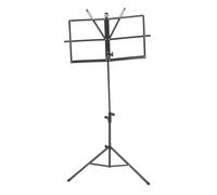 QUMIIRITY Portable Music Score Stand Folding Tripod Rack for Performance Stable Black Sheet Music Holder for Books Tablets Rehearsals and Concerts