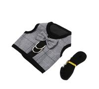 QUMIIRITY Rabbit Vest Harness and Leash Gentleman Style Small Suit Design for Bunny Outdoor Walks and Holiday Parties Lightweight Breathable Comfortable Pet Traction Accessory