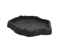 QUMIIRITY Reptile Water Dish with Stable Base for Tortoise Bearded Dragon Lizard Dual Feeding and Drinking Bowl Made of Easy to Clean Material for Terrariums Mess Hydration and Food Plate