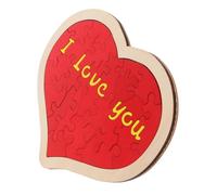QUMIIRITY Romantic Heart Shaped Wooden Puzzle Red Heart Jigsaw for Valentine's Day Wedding Anniversaries Beautifully Crafted Decorative Relaxing Activity for Loved Ones Special Occasions