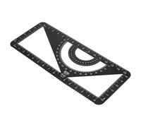 QUMIIRITY Ruler Set Triangle Straightedge Aluminum Alloy Portable High-visibility Scale Professional Use for Painters and Teachers