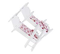 QUMIIRITY Scale Pink Strawberry Wooden Bunk Bed Model for Dollhouse Miniature Double Layer Bed Furniture Prop for Play and Decoration