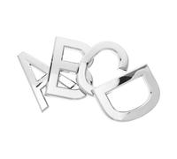 QUMIIRITY Self Adhesive Large Electroplated Letter Sign Silver Alphabet B D for Office Home Business Wall Decor Massive Alphabet Sign with Strong Backing for DIY Crafts Parties
