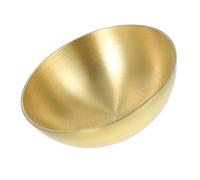 QUMIIRITY Small Brass Buddhist Offering Bowl Flat Base Brass Water Bowl for Buddhist Altar Worship and Vegetarian Rituals