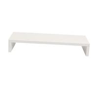 QUMIIRITY Solid Wood Monitor Riser Desk Stand for Office White 1pc Elevated Shelf