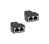 QUMIIRITY Splitter Cable 2pcs Network Connector Useful Adapter Made of Material for Home Office