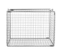 QUMIIRITY Stainless Steel Dip-and-Drain Parts Washing Basket High Temperature Resistant Efficient Ultrasonic Cleaning Silver Metal Draining Filtering Basket for Biological Samples Processing