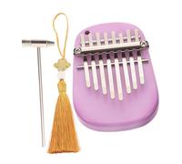 QUMIIRITY Thumb Piano Keys Kalimba Finger Piano Mini Oval Shape Purple Portable Musical Instrument for Beginners Boys and Girls Music Creation