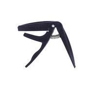 QUMIIRITY Ukulele Capo Zinc Alloy Clip-on Tuner for Acoustic Ukuleles Black Single-handed Trigger Style Compatible with Soprano Concert Tenor Models