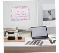 QUMIIRITY Undated Habit Tracker Planner Journal for Goal Setting and Daily Habit Tracking Portable Minimalist Pink and White Design for Productivity and Self Improvement