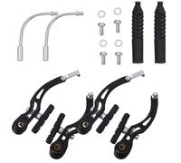 QUMIIRITY Universal Mountain Bike Linear Pull Brake Set with Brake Pads 2 Pairs Cycling Accessories Compatible with MTB and Road Bikes