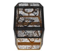 QUMIIRITY Vintage Iron Tree Shadow Lampshade Metal Table Lamp Shade with Rustic Wrought Iron Design Diffused Light Cover for Bedside and Home Office Decor Easy Installation