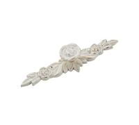 QUMIIRITY Vintage Ivory White Zinc Alloy Euro Door Knobs with Rose Flower Design Drawer Pull Handles for Cupboards Cabinets Dressers Stylish Home Decor