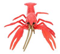 QUMIIRITY Vivid Simulated Lobster Plastic Figurine Desktop Ornament for Educational Ocean Play and Home Decoration Red Small Model