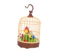 QUMIIRITY Voice-activated Birdcage Toy Realistic Talking Parrot Sounds and Fluttering Birds Developmental Indoor Decoration for Toddlers and Boys and Girls Unique Sensory Experience