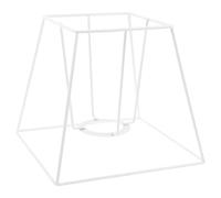 QUMIIRITY White Iron Wire Lamp Shade Replacement Ring Geometric Trapezoid Frame with Washer Fitter Ring Sturdy Construction Easy Maintenance for Floor Lamp Shade Frame