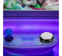 QUMIIRITY White Round Arcade Push Button with LED Light for Game Machines Self-reset Gaming Replacement Switch for Quiz Buzzers Classroom Party Competitions DIY Game Kits