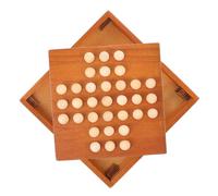 QUMIIRITY Wooden Board Game Single Chess Peg Intelligence for Family Fun Learning Adults Safe Material Enhances Logical Thinking and Patience