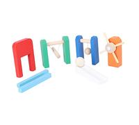 QUMIIRITY Wooden Domino Blocks for Early Education and Fun Learning Group Puzzle Building with Safe Non Toxic Paint Bright Design for Cognitive Development and Parent Interaction