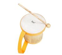 QUMIIRITY Wooden Hand Drum Sheepskin Portable Percussion Instrument for Boys and Girls and Beginners for Classroom Home Use and Musical Development