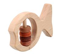 QUMIIRITY Wooden Rattle Grasping Shaking Musical Instrument Montessori Sensory for Encourages Rhythm and Hearing Development for Newborns