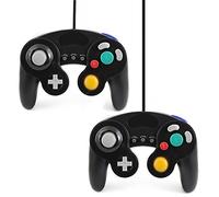 QUMOX 2X Classic Wired Controller Black Joypad Gamepad for GC & Wii (Slow Turbo Function)