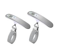 QUMOX 2x Travel Scale/Luggage Scales/High Precision Electronic Digital Scale for Suitcase Luggage Capacity 110Lb 50kg, Hanging Resistant, Silver
