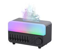 QUMOX A14 White Noise Humidifier Aroma Diffuser with Flame Light, Bluetooth Speaker & 150ml Tank - Mist Humidifier with Breathing RGB Light, 5-Hour Timer, Adjustable Brightness, for Bedroom, Office