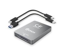 QUMOX CFexpress Type A Card Reader with USB 3.1 (Gen 2) 10Gbps, USB-C USB-A CFexpress Adapter, Compatible with Windows/Mac/Linux/Android, Compatible with iPhone 16/15, Laptops, Tablets, Smartphones