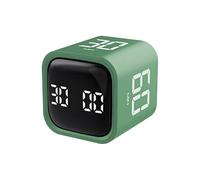 QUMOX Cube Timer 5 10 30 60 Minutes, Rechargeable Digital Countdown Timer with Gravity Sensor, Manual Mode, Vibration & 2 Volume Alerts, Portable Productivity Timer for Study, Work, Exercise, Cooking