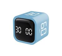 QUMOX Cube Timer 5 10 30 60 Minutes, Rechargeable Digital Countdown Timer with Gravity Sensor, Manual Mode, Vibration & 2 Volume Alerts, Portable Productivity Timer for Study, Work, Exercise, Cooking