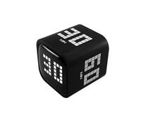 QUMOX Digital Cube Timer, Rechargeable Flip Timer with Gravity Sensor & Manual Mode, 5/10/30/60 Minute Countdown, USB-C, LED Display, Vibration & Sound Alerts for Study, Work, Cooking, Fitness