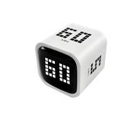 QUMOX Digital Cube Timer, Rechargeable Flip Timer with Gravity Sensor & Manual Mode, 5/10/30/60 Minute Countdown, USB-C, LED Display, Vibration & Sound Alerts for Study, Work, Cooking, Fitness