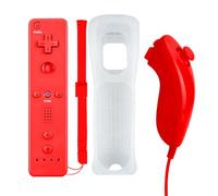 QUMOX Nunchuck Remote Controller and Joystick Compatible with Wii/Wii U (Red)