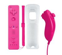 Qumox Remote and Nunchuck Nunchuk Controller set For WII Pink
