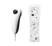 Qumox Remote Controller and Nunchuck Black Compatible for Wii/Wii U Console (Motion Plus not included)